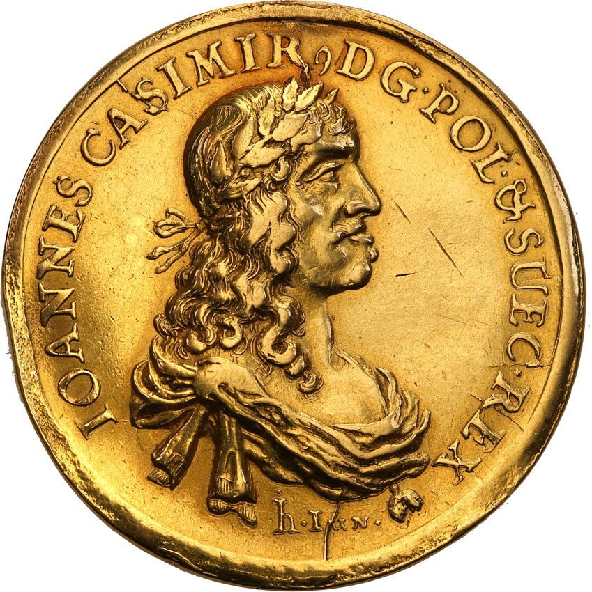 Jan II Kazimierz medal wagi 5 dukatów wybity z okazji Pokoju w Oliwie 1660 (R6)